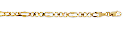 4.5mm 14K Gold Stamped Figaro Chain