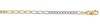 3mm 14K Gold White Pave Figaro Chain