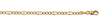 3.5mm 14K Gold Stamped White Pave Figaro Chain
