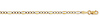 3mm 14K Gold Stamped White Pave Figaro Chain