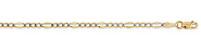 3mm Stamped White Pave Figaro Chain