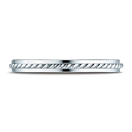 14k White Gold Cord Design Ring