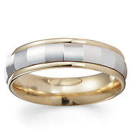 14k Two-Tone Gold Designer Wedding Band