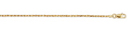 1.5mm Diamond Cut Rope Gold Bracelet