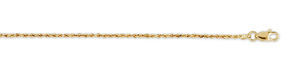 1.5mm Diamond Cut Rope Gold Bracelet