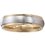 6mm 14kt Two-Tone Gold Wedding Band