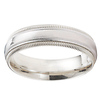 Double Milgrain 6mm 14k White Gold Ring