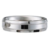 14k White Gold Milgrain Bevel Edge Wedding Band