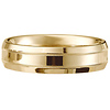 14k Yellow Gold Milgrain Bevel Edge Wedding Band