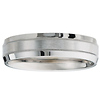 14k Satin Milgrain Bevel Edge Wedding Band