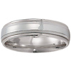 14k Milgrain White Gold Wedding Band