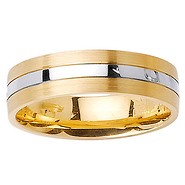 6mm 14k Two Tone Wedding Band