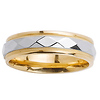 6mm 14k Two Tone Milgrain Wedding Band