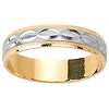 14k Two Tone Gold 5.0mm Wedding Band