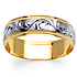 14k Two Tone Gold 6.0mm Wedding Band