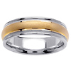 14k Two Tone Gold Satin Finish Ring