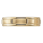 Brush Finish 4mm 14k Yellow Gold Wedding Ring