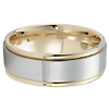 8mm Step Down 14K Two Tone Gold Benchmark Wedding Band