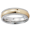 Two Tone 14k Cord Edge High Polish Band