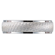 14k 6mm White Gold Textured Wedding Ring