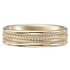 Cord and Milgrain 14k Yellow Gold Band