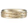 14k Yellow Gold Brick Wedding Band