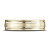 14K Double Channel Yellow Gold Band