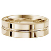 Flat 14k Yellow Gold Designer Split Ring