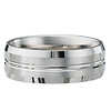 Designer Satin 14k White Gold Wedding Band
