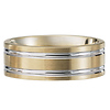 14kt Two Tone Double Channel Wedding Ring