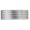 4 Row 14k White Gold Textured Wedding Band