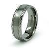 7mm Carved Edge Titanium Band