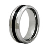 Black Resin Stripe Tungsten Carbide Wedding Ring