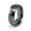 Domed Textured and Polished Tungsten Wedding Ring