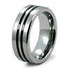 Tungsten Carbide Double Black Stripe Wedding Ring