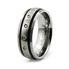 5 Bezel Set Diamond Tungsten Wedding Ring