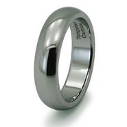 Domed Tungsten Carbide Wedding Band