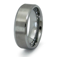 Rounded Edge Flat Tungsten Band