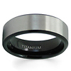 Satin Finish Black Titanium Wedding Band