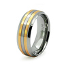 Titanium 14K Gold Plated Inlay Wedding Band