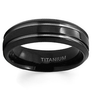 Black Titanium Wedding Band