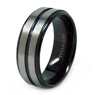 Black Titanium 8mm Wedding Band
