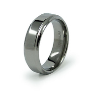 Titanium Step Edge Wedding Band