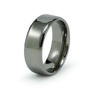 Flat 8mm Titanium Wedding Band