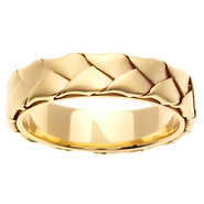HandBraided 5mm 14K Yellow Gold Wedding Band