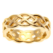 Celtic Weave 14k Yellow Gold Band
