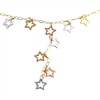 14k Tricolor Gold Fancy Star Necklace