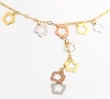 14k Tricolor Gold Fancy Star Charm Necklace