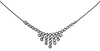 14K White Gold Fancy CZ Necklace