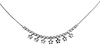 14k White Gold Fancy CZ Stars Necklace